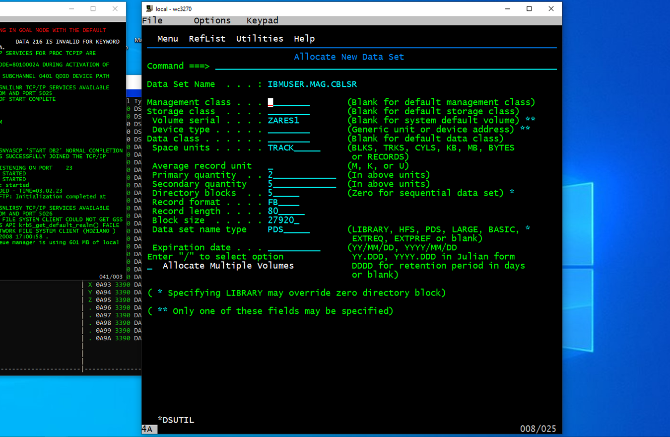 wc3270 Session Wizard