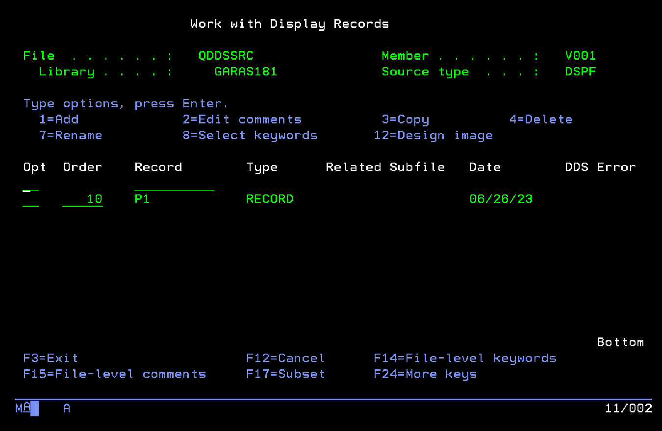 Entramos en el 'contenedor' de pantallas del miembro que creamos
