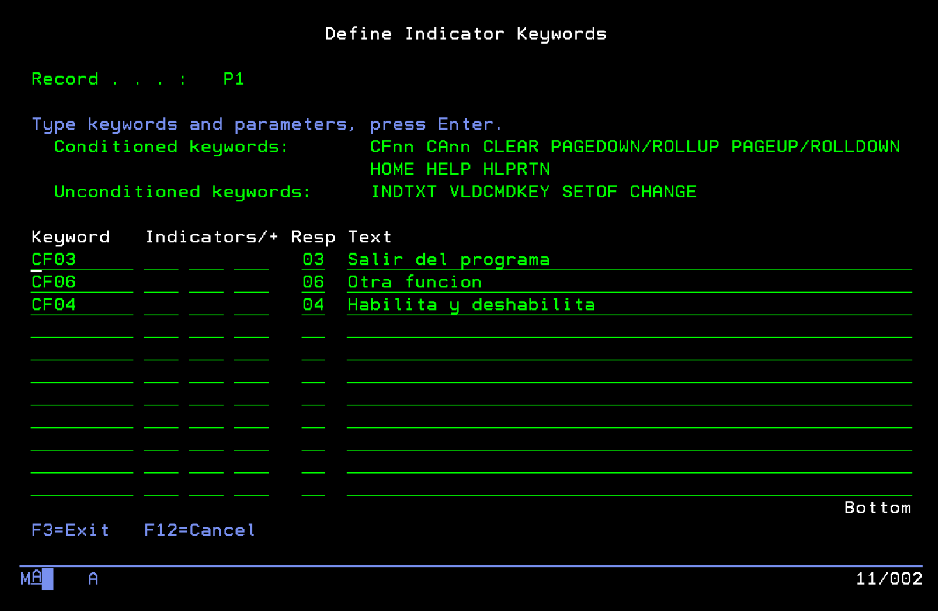 Como programamos las teclas de funcion