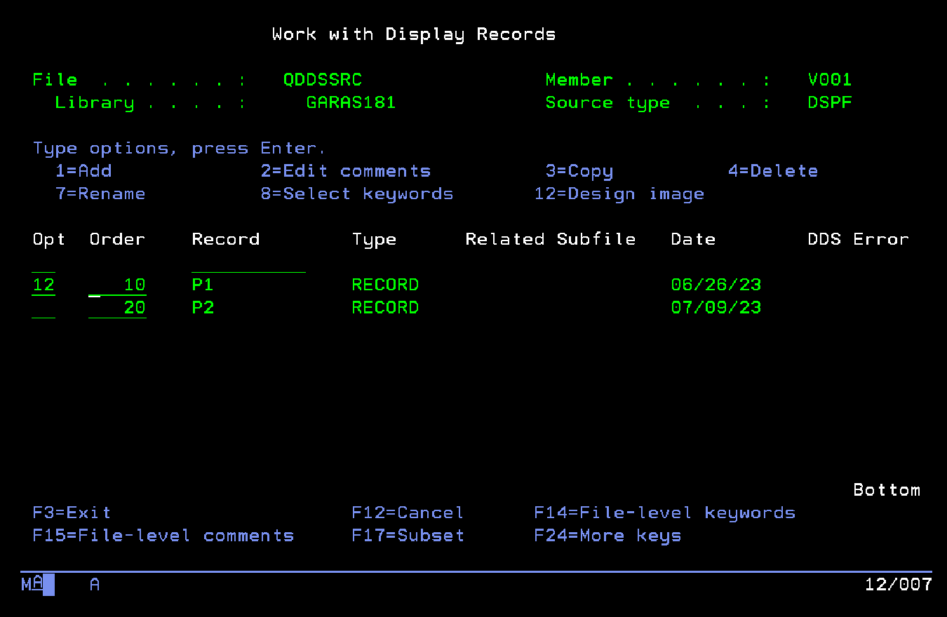 Vuelta a la pantalla de diseño para programar indicador de habilitado o no del campo