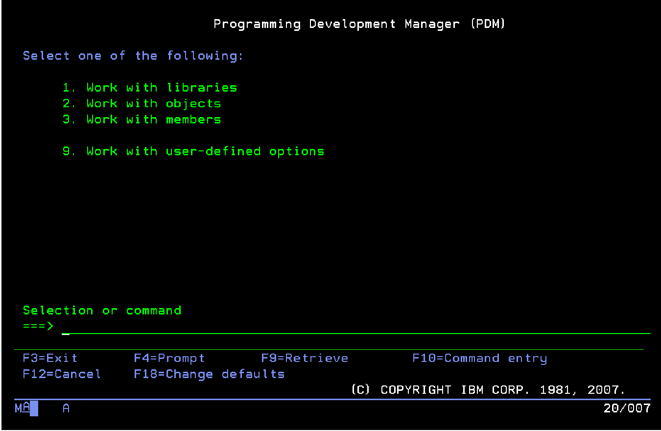 Seleccion de objeto con el que trabajar