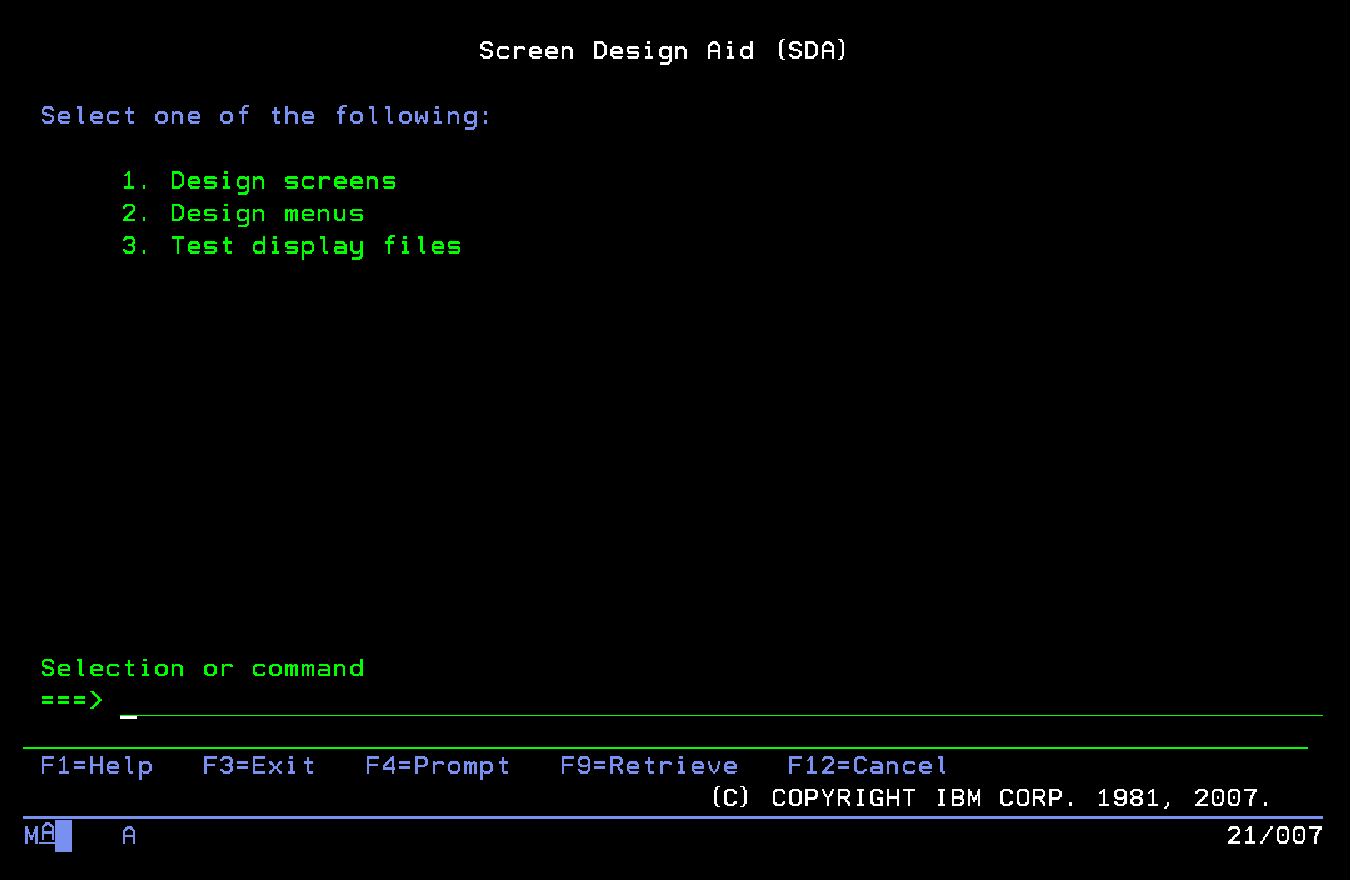 Seleccionamos 1. Design Screens para diseñar pantalla