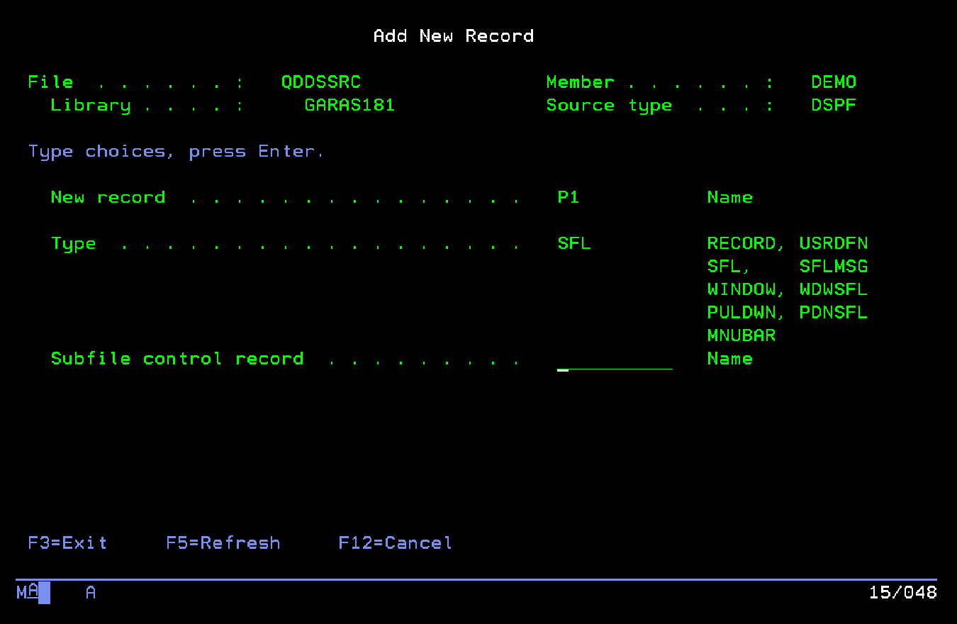 Al ingresar SFL, nos va a pedir el nombre también de la zona de control...