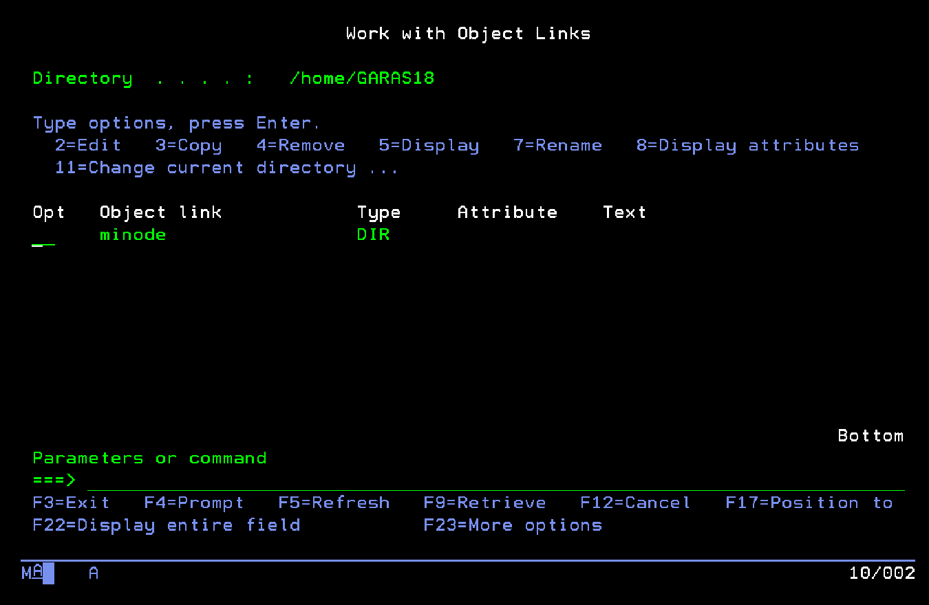 Creamos el DIR minode.